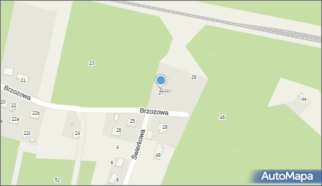 Cierpice, Brzozowa, 27, mapa Cierpice