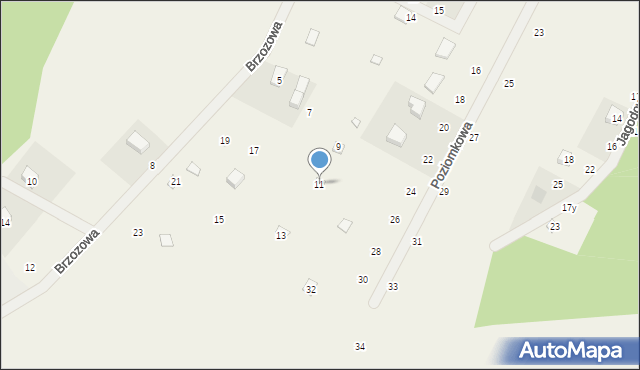Cis, Brzozowa, 11, mapa Cis