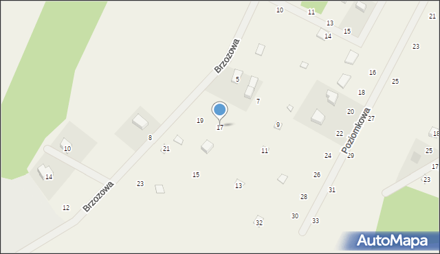 Cis, Brzozowa, 17, mapa Cis