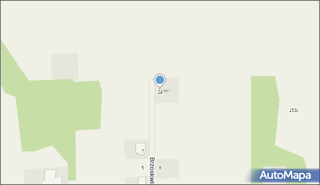 Cisew, Brzoskwiniowa, 14, mapa Cisew