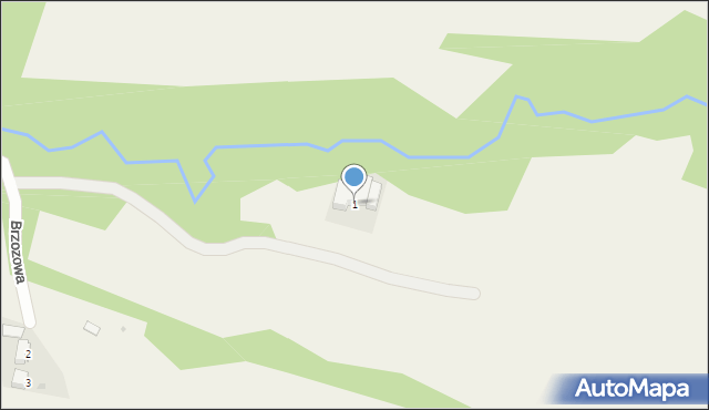 Cisiec, Brzozowa, 1, mapa Cisiec