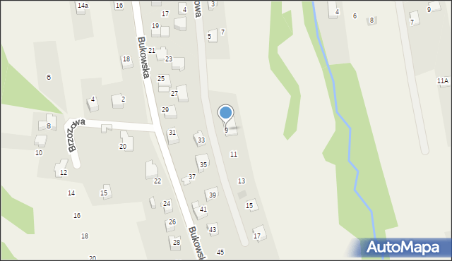 Czaniec, Brzoskwiniowa, 9, mapa Czaniec