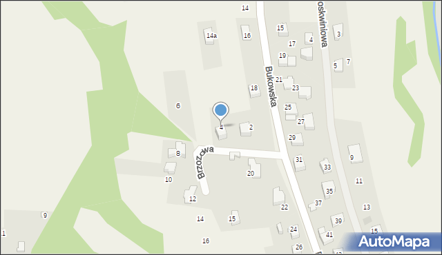 Czaniec, Brzozowa, 4, mapa Czaniec