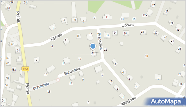 Czaplinek, Brzozowa, 21, mapa Czaplinek