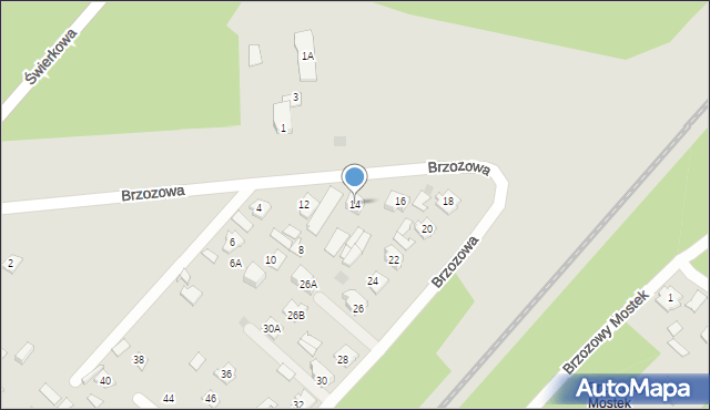 Czarna Białostocka, Brzozowa, 14, mapa Czarna Białostocka
