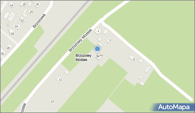 Czarna Białostocka, Brzozowy Mostek, 3A, mapa Czarna Białostocka