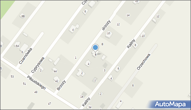 Czarnówka, Brzozy, 6, mapa Czarnówka
