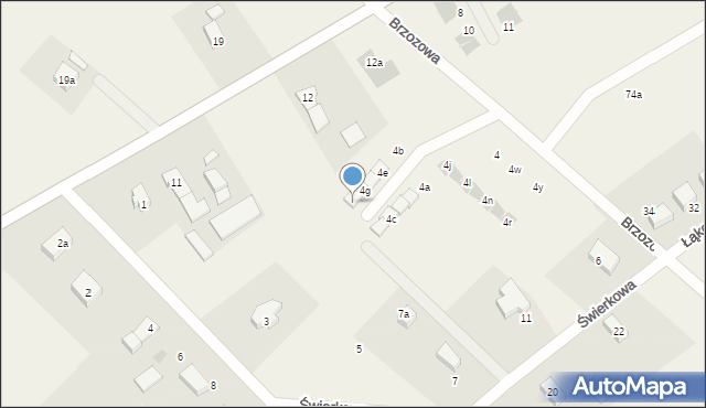 Czarnówko, Brzozowa, 4h, mapa Czarnówko