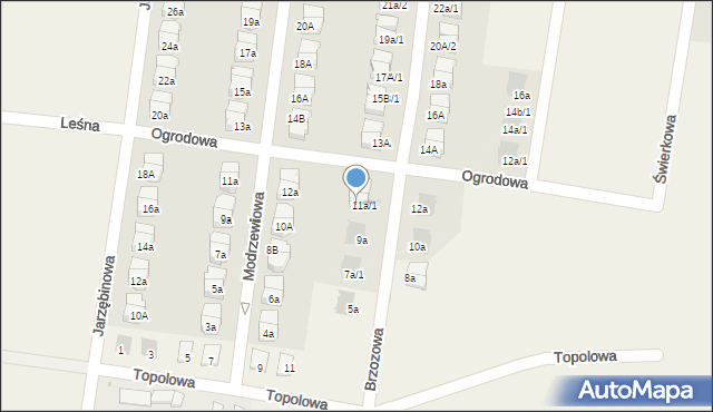 Czarnowo, Brzozowa, 11a/2, mapa Czarnowo