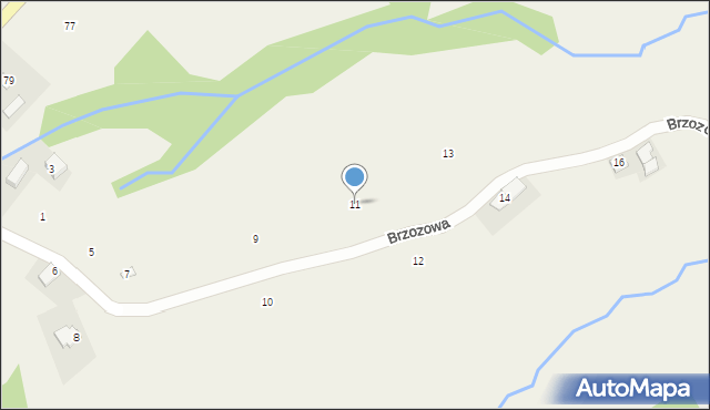 Czaszyn, Brzozowa, 11, mapa Czaszyn