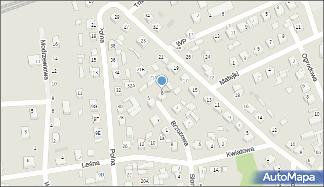 Czersk, Brzozowa, 6, mapa Czersk