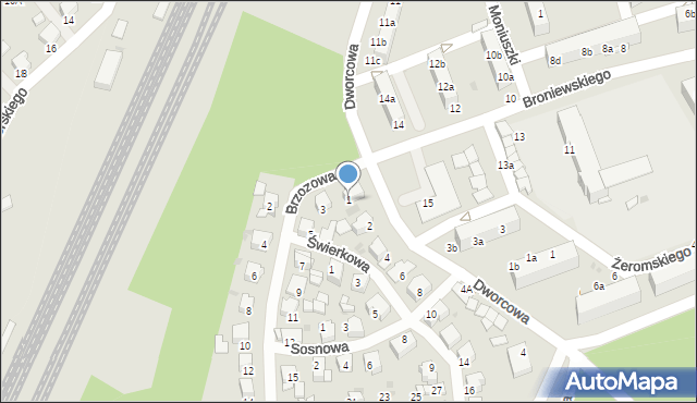 Czerwionka-Leszczyny, Brzozowa, 1, mapa Czerwionka-Leszczyny