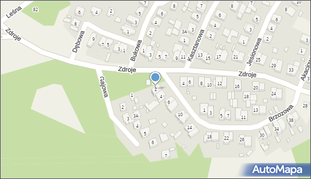 Czerwonak, Brzozowa, 2, mapa Czerwonak