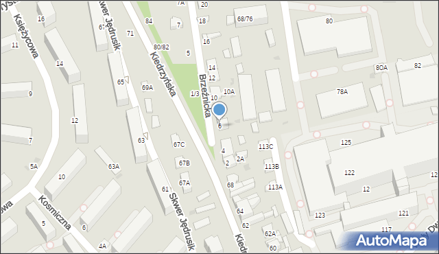 Częstochowa, Brzeźnicka, 6, mapa Częstochowy