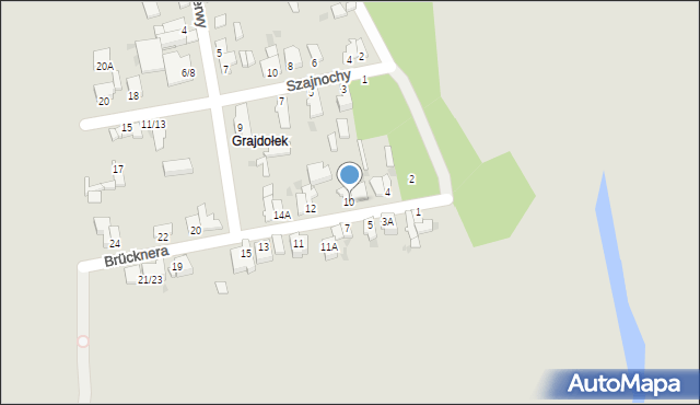 Częstochowa, Brücknera Aleksandra, 10, mapa Częstochowy