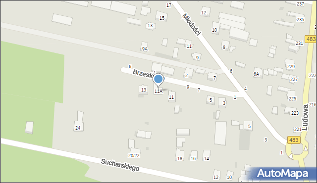 Częstochowa, Brzeskiego Michała, por., 11A, mapa Częstochowy