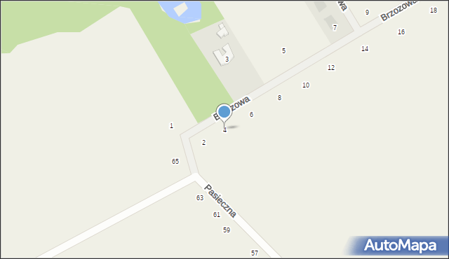 Czmoń, Brzozowa, 4, mapa Czmoń