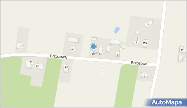 Dąbrowa, Brzozowa, 10, mapa Dąbrowa