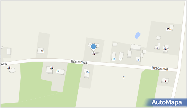 Dąbrowa, Brzozowa, 14, mapa Dąbrowa