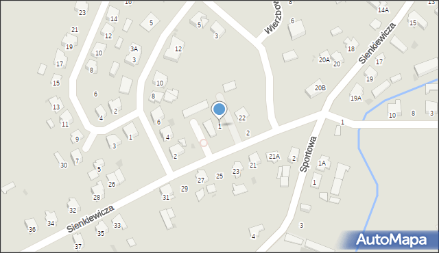 Dąbrowa Białostocka, Brzozowa, 1, mapa Dąbrowa Białostocka