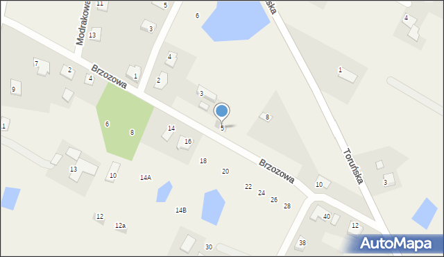 Dąbrowa Chełmińska, Brzozowa, 5, mapa Dąbrowa Chełmińska