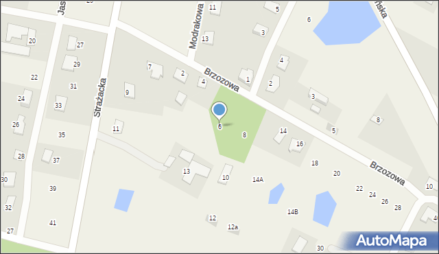 Dąbrowa Chełmińska, Brzozowa, 6, mapa Dąbrowa Chełmińska