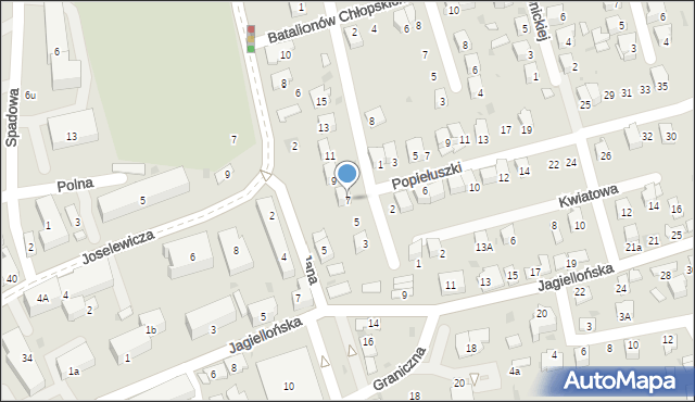 Dąbrowa Tarnowska, Broniewskiego, 7, mapa Dąbrowa Tarnowska