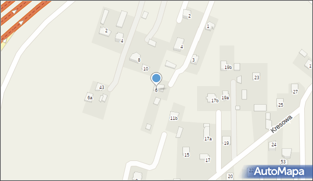 Dąbrowica, Brzozowa, 6, mapa Dąbrowica