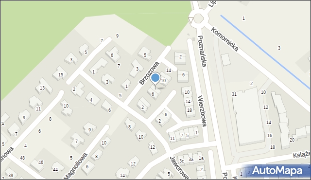 Dąbrówka, Brzozowa, 8, mapa Dąbrówka