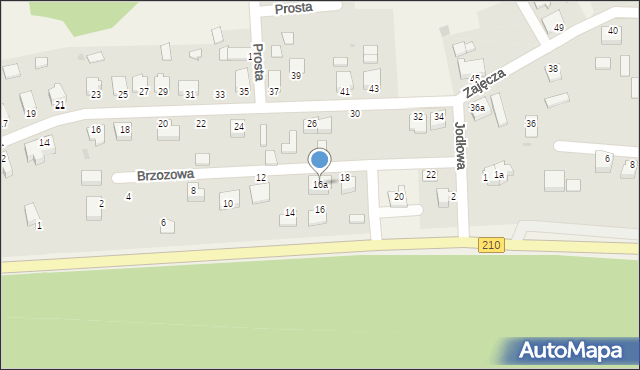 Dębnica Kaszubska, Brzozowa, 16a, mapa Dębnica Kaszubska