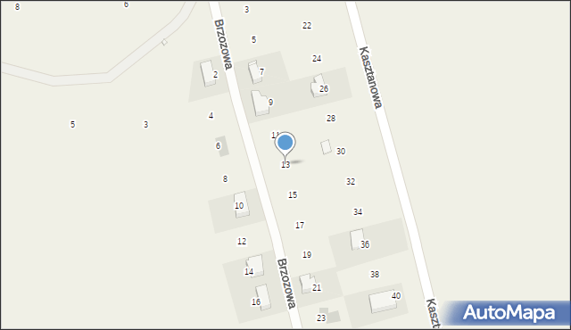 Dębogóra, Brzozowa, 13, mapa Dębogóra
