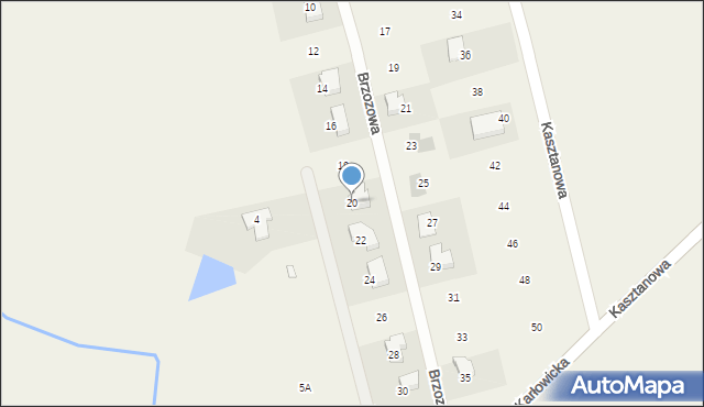 Dębogóra, Brzozowa, 20, mapa Dębogóra