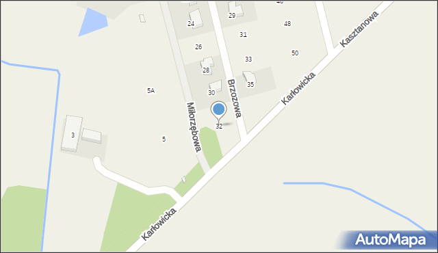 Dębogóra, Brzozowa, 32, mapa Dębogóra