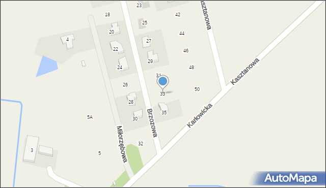 Dębogóra, Brzozowa, 33, mapa Dębogóra