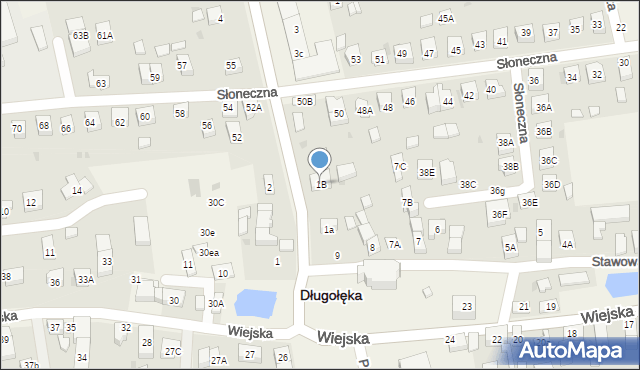 Długołęka, Broniewskiego Władysława, 1B, mapa Długołęka