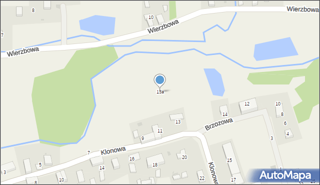 Długołęka, Brzozowa, 13a, mapa Długołęka