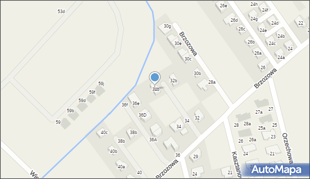 Długołęka, Brzozowa, 34b, mapa Długołęka