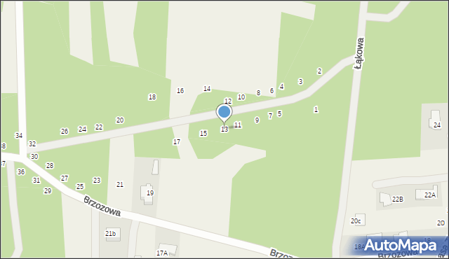 Dobczyn, Brzozowa, 13, mapa Dobczyn