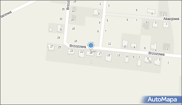 Dobrcz, Brzozowa, 19, mapa Dobrcz