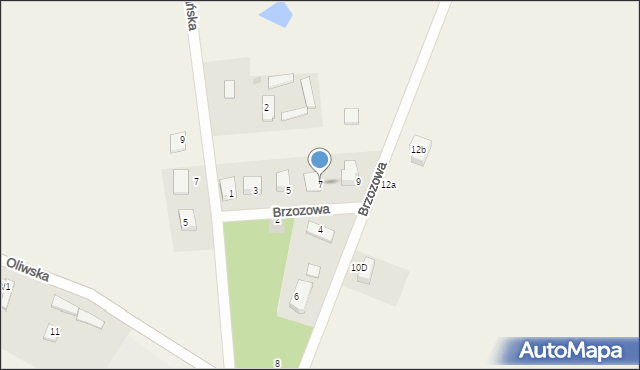 Dobrzewino, Brzozowa, 7, mapa Dobrzewino