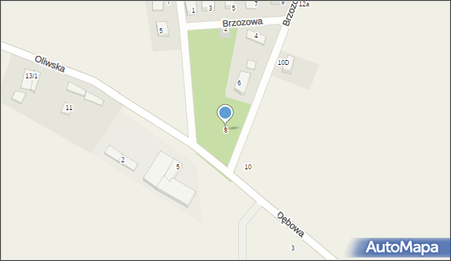 Dobrzewino, Brzozowa, 8, mapa Dobrzewino