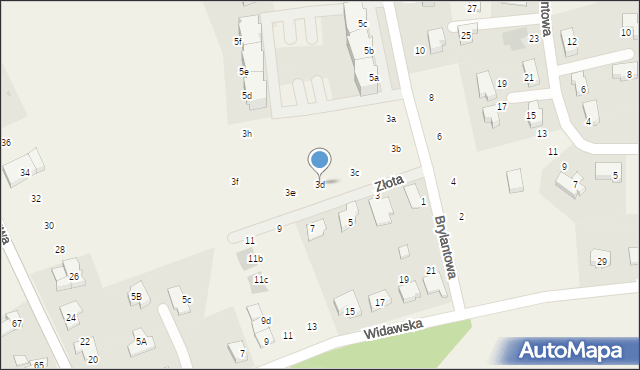 Dobrzykowice, Brylantowa, 3d, mapa Dobrzykowice