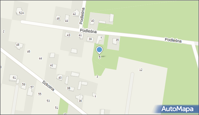 Dobrzyniewo Duże, Brzozowa, 5, mapa Dobrzyniewo Duże