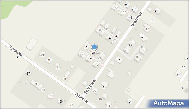 Domasław, Brzozowa, 21, mapa Domasław