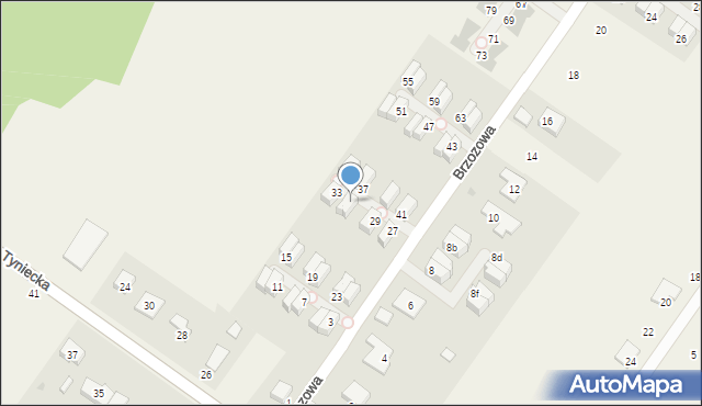 Domasław, Brzozowa, 31, mapa Domasław
