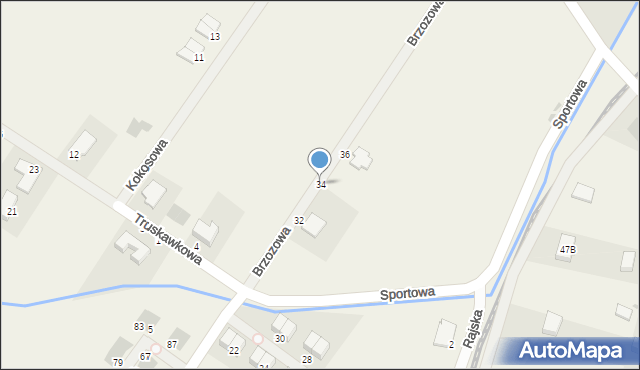 Domasław, Brzozowa, 34, mapa Domasław