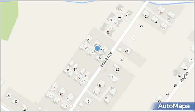 Domasław, Brzozowa, 45, mapa Domasław