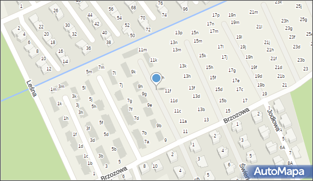 Domaszczyn, Brzozowa, 11g, mapa Domaszczyn