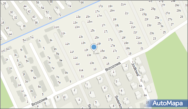 Domaszczyn, Brzozowa, 15d, mapa Domaszczyn
