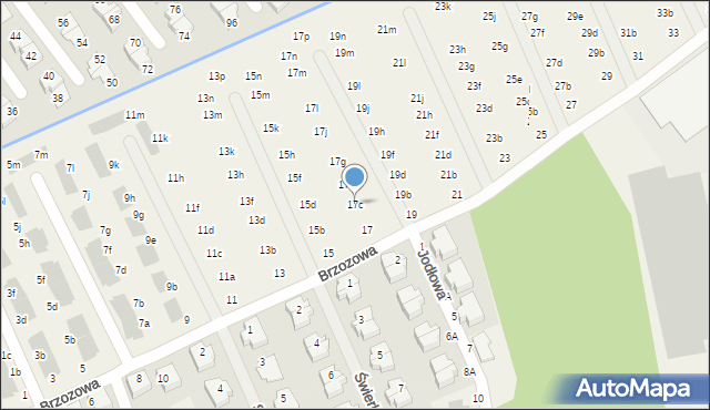 Domaszczyn, Brzozowa, 17c, mapa Domaszczyn